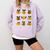 Bee Kind Positive Brave Happy Confident Humble Teacher Comfort Colors Sweatshirt Orchid