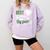 Best Teacher By Par Golf Golfer Comfort Colors Sweatshirt Orchid