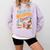 Biology Teacher Science Fueled By Mitochondria Coffee Comfort Colors Sweatshirt Orchid