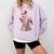 Book Lover Cute Flamingo Reading Teacher Librarian Women Comfort Colors Sweatshirt Orchid