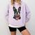 Boston Terrier American Flag Comfort Colors Sweatshirt Orchid