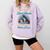 Boston Terrier American Gentleman Bibliophile Book Lover Comfort Colors Sweatshirt Orchid