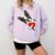 Boston Terrier Bostie Dog Kids Women Girls Comfort Colors Sweatshirt Orchid