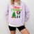 Boston Terrier Christmas Tree Lights Xmas Dog Lover Comfort Colors Sweatshirt Orchid