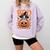 Boston Terrier Costume On Pumpkin Halloween Boston Terrier Comfort Colors Sweatshirt Orchid