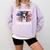 Boston Terrier Dad American Flag 4th Of July Dog Fathers Day Comfort Colors Sweatshirt Orchid