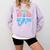 Boston Terrier Dad Retro Comfort Colors Sweatshirt Orchid