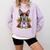 Boston Terrier Dia De Los Muertos Day Of The Dead Dog Skull For Men Women Kids Comfort Colors Sweatshirt Orchid