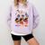 Boston Terrier Dog Christmas Happy Hallothankmas Halloween For Men Women Kids Comfort Colors Sweatshirt Orchid