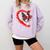 Boston Terrier Dog Mom Dad Valentine’s Day Pet Lover For Men Women Kids Comfort Colors Sweatshirt Orchid