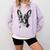 Boston Terrier Dog Motif Pet Illustration Boston Terrier For Men Women Kids Comfort Colors Sweatshirt Orchid