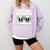 Boston Terrier Dog Official Sleep Pajamas Nightgown Comfort Colors Sweatshirt Orchid