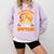 My Boston Terrier Dog Rides Shotgun Witch Halloween Men Women Comfort Colors Sweatshirt Orchid