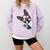Boston Terrier Dog From Side Boston Bull Comfort Colors Sweatshirt Orchid