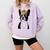 Boston Terrier Dog Wearing Crown For Men Women Girls Kids Comfort Colors Sweatshirt Orchid