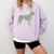 Boston Terrier Flower Silhouette Floral Dog Men Women Girls Kids Comfort Colors Sweatshirt Orchid