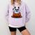 Boston Terrier Ghost Boo Halloween Kids Comfort Colors Sweatshirt Orchid