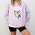 Boston Terrier Girl Cute Cartoon For Dog Owners Pet Terrier Comfort Colors Sweatshirt Orchid