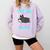Boston Terrier This Girl Runs On Jesus And Boston Terriers Comfort Colors Sweatshirt Orchid