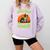 Boston Terrier Halloween Zombie American Gentleman Dog Lover Comfort Colors Sweatshirt Orchid