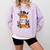 Boston Terrier Happy Pills T-Shirt Comfort Colors Sweatshirt Orchid