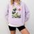 Boston Terrier Japanese Kanagawa Wave Surf Dog Comfort Colors Sweatshirt Orchid