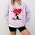 Boston Terrier Lover Heart Shape Boston Terrier Valentine Comfort Colors Sweatshirt Orchid
