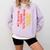 Boston Terrier Mom Dad Dog Lover Owner Women Men Comfort Colors Sweatshirt Orchid