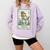 Boston Terrier Mom Skeleton Tarot Card Witch Vibes Dog Mom Comfort Colors Sweatshirt Orchid