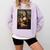 Boston Terrier Mona Lisa Painting Art Dog Mom Dad For Men Women Kids Comfort Colors Sweatshirt Orchid