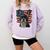 Boston Terrier Patriotic 4th Of July USA American Flag Comfort Colors Sweatshirt Orchid