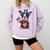 Boston Terrier Puppy Dog Holds His American Flag 4th Of July Comfort Colors Sweatshirt Orchid
