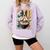 Boston Terrier Ramen Noodles Japanese Art Retro Ocean Waves Comfort Colors Sweatshirt Orchid