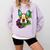 Boston Terrier In Red Day Of The Dead Sugar Skull Dog Comfort Colors Sweatshirt Orchid