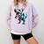 Boston Terrier Riding T-Rex Dinosaur Dog Lover Comfort Colors Sweatshirt Orchid