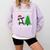Boston Terrier Santa Hat Dabbing Around The Christmas Tree Comfort Colors Sweatshirt Orchid