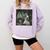 Boston Terrier Selfie With Ghosts Halloween Dog Lover Comfort Colors Sweatshirt Orchid