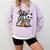 Boston Terrier Skeleton Mummy Witch Halloween Comfort Colors Sweatshirt Orchid