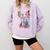 Boston Terrier Splash Comfort Colors Sweatshirt Orchid