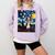 Boston Terrier Starry Night Van Gogh Art Comfort Colors Sweatshirt Orchid