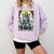 Boston Terrier Tarot Card Dog Comfort Colors Sweatshirt Orchid