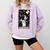 Boston Terrier Tarot Card Star With The Moon Men Women Kids Comfort Colors Sweatshirt Orchid