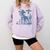 Boston Terrier UFO Cowboy Dog Dog Mom Dog Dad Alien Dog Comfort Colors Sweatshirt Orchid