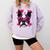 Boston Terrier Valentines Day Shirt Heart Dog Lover Comfort Colors Sweatshirt Orchid