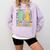 Braille Teacher Of The Visually Impaired Groovy VI Teacher Comfort Colors Sweatshirt Orchid
