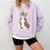 Brindle Boston Terrier Dog Patriotic Shirt USA Flag Comfort Colors Sweatshirt Orchid