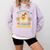 You Can't Scare Me I Teach 4th Grade Halloween Teacher Ghost Comfort Colors Sweatshirt Orchid