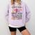 Can't Talk Right Now Doing Teacher Stuff Comfort Colors Sweatshirt Orchid