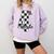 Checkered Fourth Grade Back To School Teachers Students Comfort Colors Sweatshirt Orchid Checkered Fourth Grade Back To School Teachers Students Comfort Colors Sweatshirt Orchid