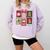 Christmas Teacher Stamps Comfort Colors Sweatshirt Orchid